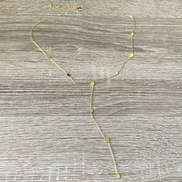 Elegant Gold y shape Necklace N1009 - Picture 3 of 5